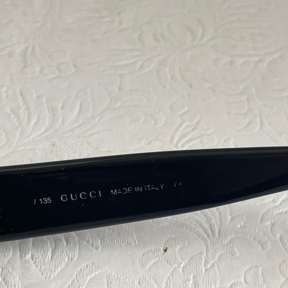 Vintage GUCCI GG 1176S Black Teal Rectangular Sunglasses 1998 Italy 7YB Plastic - Picture 13 of 15